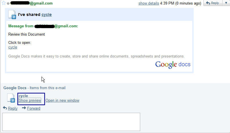 'Show Preview' in Gmail