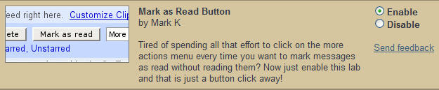 Enable Mark as Read Button