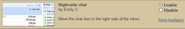 Enable Right Side Chat